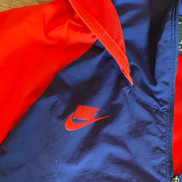 Nike Red & Navy Hooded USA Full Zip Windbreaker - Picture 3 of 10